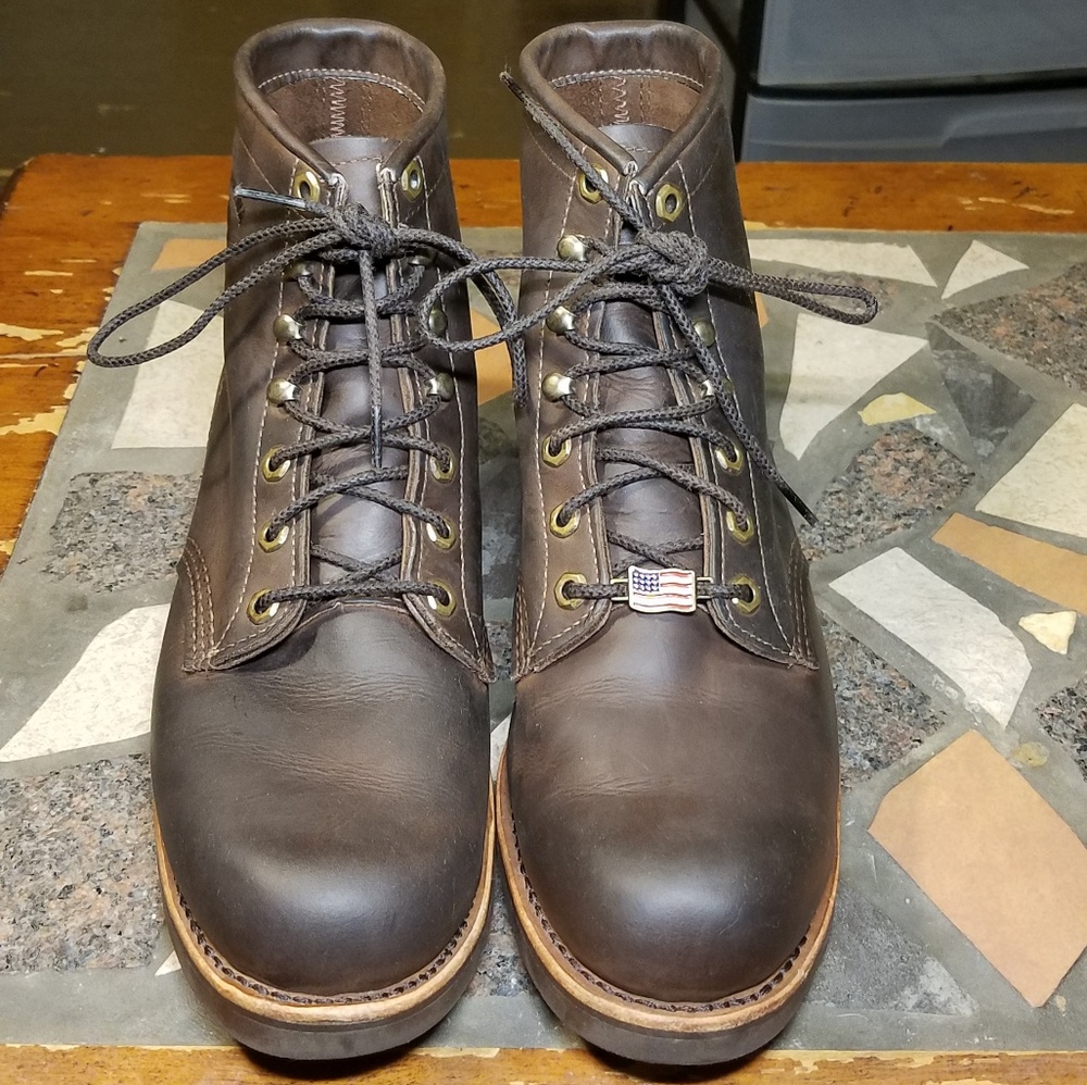 EUC Men's Chippewa 20065 6 Inch Brown Lace Up Boot